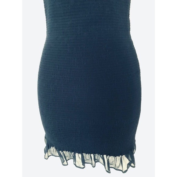 RELISTING SOON: Wilfred Luella Smocked Navy Blue Mini Dress - Picture 10 of 16